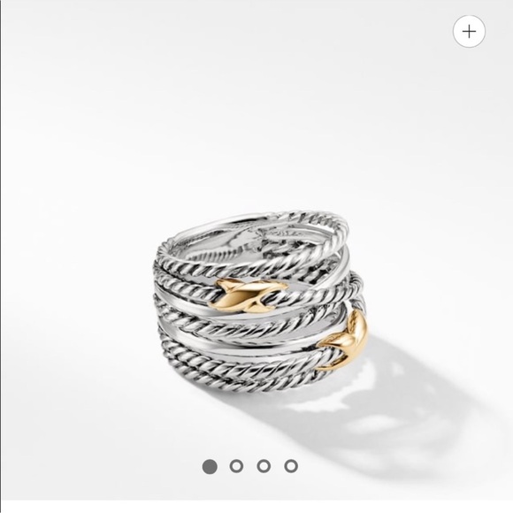 Authentic David Yurman Crossover Double X Ring Size 7 - Picture 1 of 6